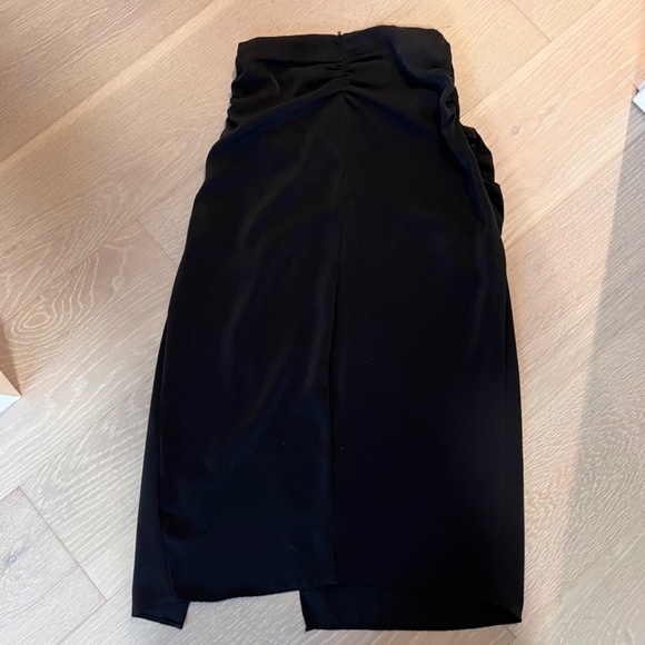 Zara Midi Skirt with Ruching & Thigh-Slit - Picture 3 of 3